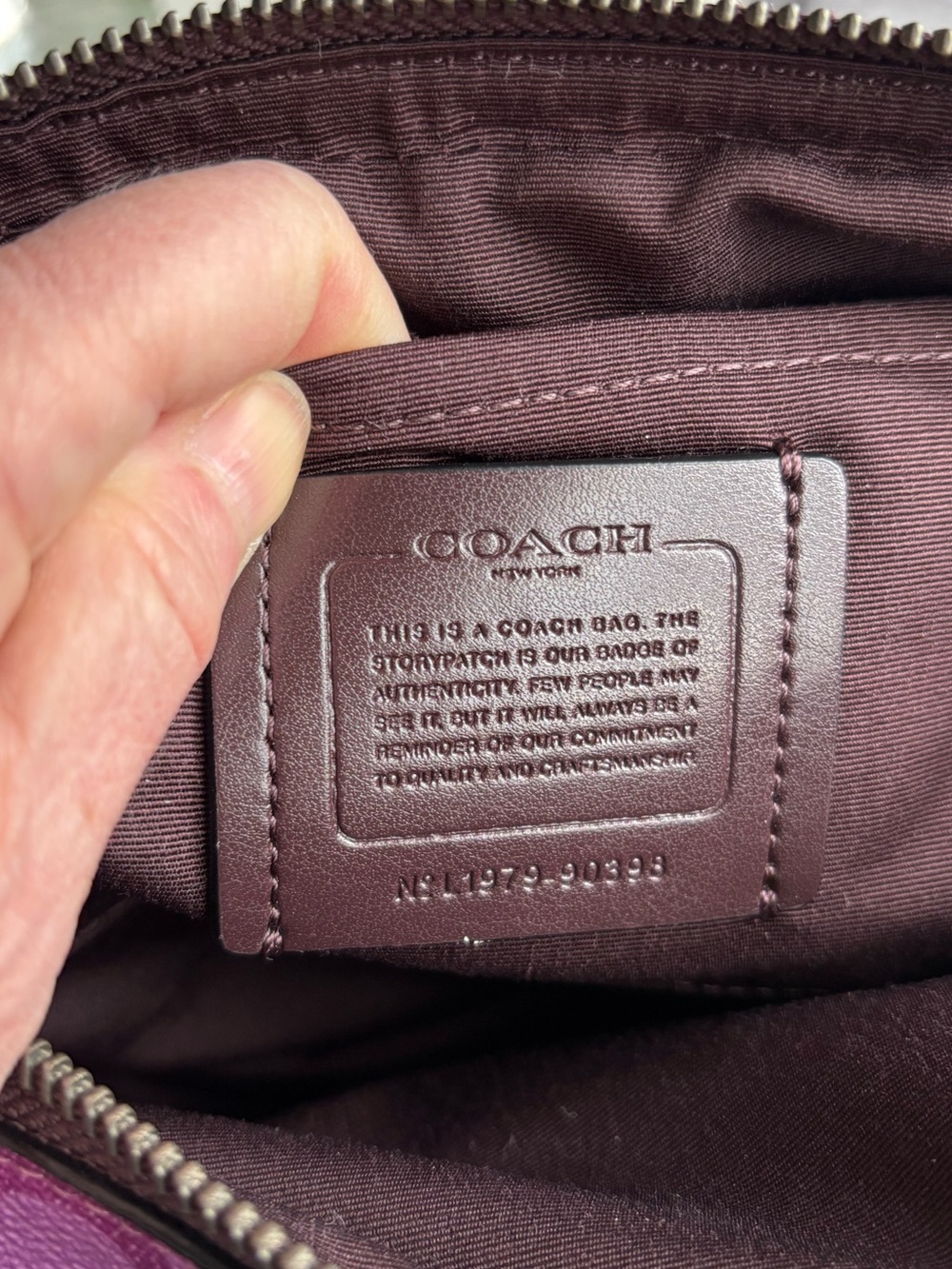COACH Hot Pink Signature Crossbody with Cream Trim - Picture 6 of 10